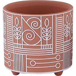 MarHome Κασπώ Κεραμιδί Λευκό 17x16.5cm 06-24503