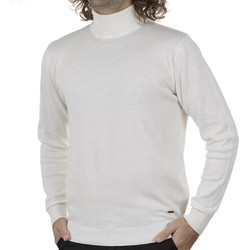 Double Ανδρική Πλεκτή Μπλούζα Ζιβάγκο Λευκή KNIT-49