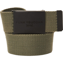 Funky Buddha Ανδρική Ζώνη Υφασμάτινη Χακί FBM013-059-10