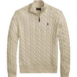 Polo Ralph Lauren Ανδρικό Πουλόβερ με Φερμουάρ Μπεζ 710810841-015
