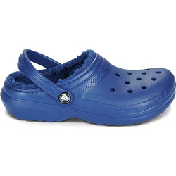 Crocs Classic Lined Clog Ανατομικές Χειμερινές Παιδικές Παντόφλες για Αγόρι με Γούνα Μπλε 207010-5FH
