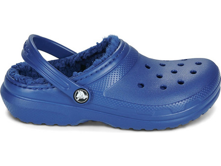 Crocs Classic Lined Clog Ανατομικές Χειμερινές Παιδικές Παντόφλες για Αγόρι με Γούνα Μπλε 207010-5FH