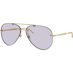 Ray-Ban RB3791 001MH Ανδρικά Γυαλιά Ηλίου Aviator Μεταλλικά Χρυσά με Μωβ Φακό