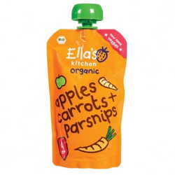 Ella's Kitchen Βιολογικό Βρεφικό Ρόφημα Πολτός με Μήλο, Καρότο & Παστινάκι 4m+ Χωρίς Λακτόζη & Ζάχαρη 120gr