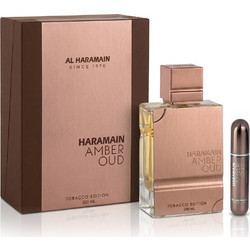 Al Haramain Amber Oud Tobacco Edition Eau de Parfum 200ml + Refillable Pocket Spray