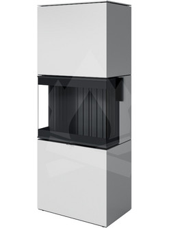 Spartherm Largo L Steel White 1300 Ατσάλινη Ξυλόσομπα Αερόθερμη 11.4kW