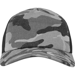 Flexfit Ανδρικό Καπέλο Jockey με Δίχτυ Snapback Υφασμάτινο Γκρι 6606C-01058