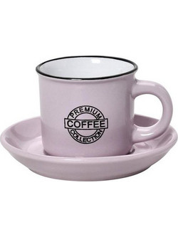 Espiel Σετ Φλιτζάνια Espresso Κεραμικά Ροζ 90ml 6τμχ HUN305K12