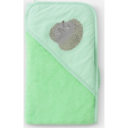 Beboulino Hedgehog Βρεφικό Μπουρνούζι Κάπα Lime 75x75cm