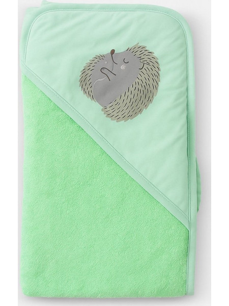 Beboulino Hedgehog Βρεφικό Μπουρνούζι Κάπα Lime 75x75cm