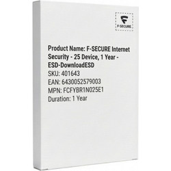 F-SECURE Internet Security για 25 Συσκευές και 1 Έτος Χρήσης (Ηλεκτρονική Άδεια)