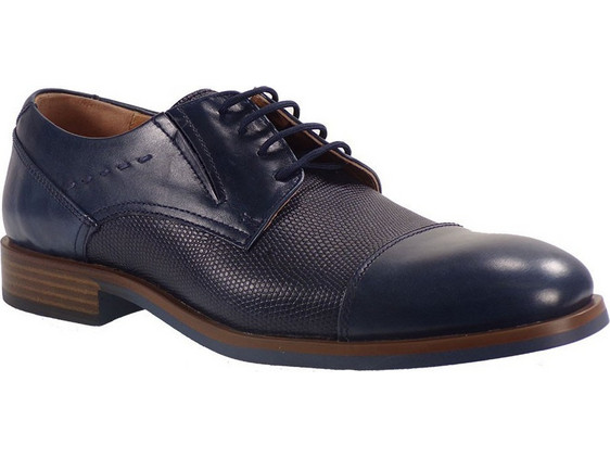 Commanchero Ανδρικά Σκαρπίνια Derby Δερμάτινα Navy Μπλε 91664