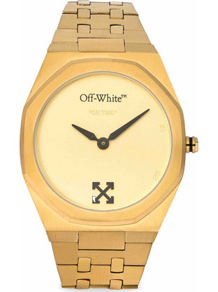 Off White Ανδρικό Ρολόι με Χρυσό Μεταλλικό Μπρασελέ OW1G018M0035