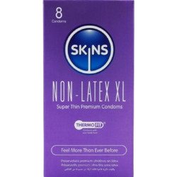 Skins Super Thin Premium XL Προφυλακτικά Χωρίς Λάτεξ Λεπτά 8τμχ