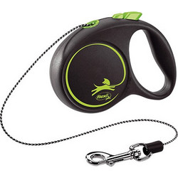 Flexi Black Design Πτυσσόμενο Λουρί Σκύλου έως 8kg 3m Μαύρο Πράσινο
