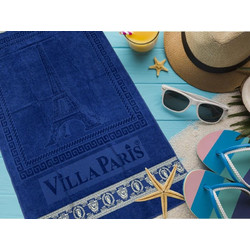Γαρύφαλλο Eiffel Tower Πετσέτα Θαλάσσης Μπλε 90x170cm