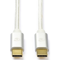 Nedis CCTB60800AL20 Braided USB-C to USB-C 100W 2m White