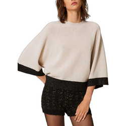 TWINSET Γυναικεία Πλεκτή Μπλούζα Εκρού 262TP3511-13930