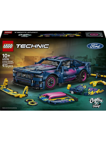 Lego Technic Custom Garage Ford Mustang GT Car για 10+ Ετών 42236