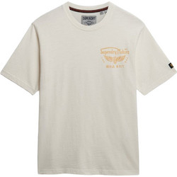 Superdry D3 Ovin HERITAGE BIKER Loose Tee Ανδρικό Αθλητικό T-Shirt Λευκό M1012350A-34C