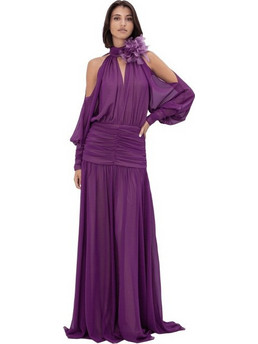 Toi & Moi Maxi Φόρεμα για Γάμο / Βάπτιση Μωβ 50-6981-226