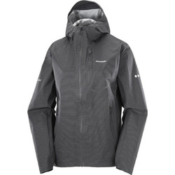 Salomon Αθλητικό Γυναικείο Μπουφάν Softshell Μακρύ Αδιάβροχο Αντιανεμικό Ανθρακί LC2779100