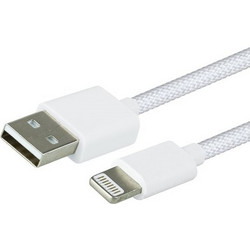 Green Mouse 46956801 Braided USB-A to Lightning Cable 1m White