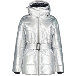 Icepeak Γυναικείο Μπουφάν Χειμωνιάτικο Puffer Μακρύ Ασημί 8-53037-828-200