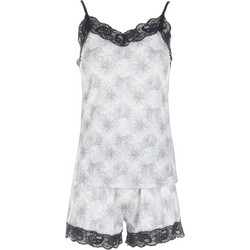Gsecret Babydoll Καλοκαιρινό Λευκό Μαύρο M418-38774