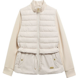 Barbour Γυναικείο Μπουφάν Puffer Μακρύ Εκρού LQS0071-CR52