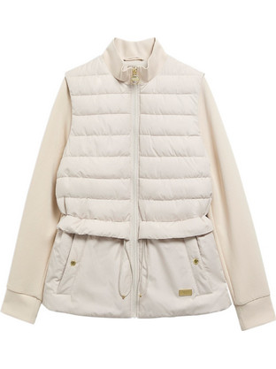 Barbour Γυναικείο Μπουφάν Puffer Μακρύ Εκρού LQS0071-CR52