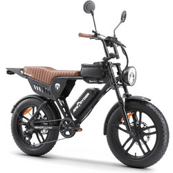 Velogreen Genon Ultra KR-REGEN Ηλεκτρικό Ποδήλατο Mountain 20" 750W με 7 Ταχύτητες Μαύρο