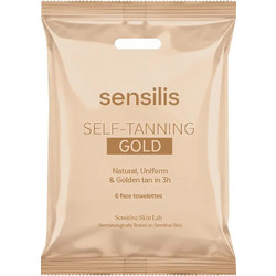 Sensilis Gold Self Tan Wipes Προσώπου 6τμχ