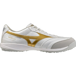 Mizuno Morelia Sala Pro TF Q1GB2613-50 Ποδοσφαιρικά Παπούτσια με Σχάρα Λευκά Χρυσά