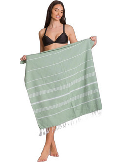 Rima Πετσέτα Παρεό Θαλάσσης Πράσινο Mint 90x170cm 2207-09