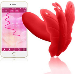 Realov Lydia I Smart Butterfly Κλειτοριδικός Δονητής για Ζευγάρια με App Control 8.5cm Κόκκινος