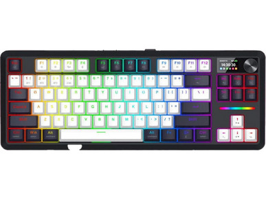 Redragon Wildslash Pro Ασύρματο Μηχανικό Gaming Πληκτρολόγιο TenKeyLess με Redragon RPC Διακόπτες RGB Black White