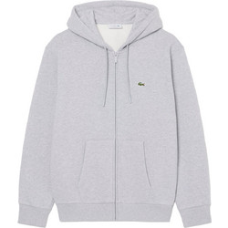 Lacoste Ανδρική Ζακέτα Φούτερ με Κουκούλα και Φερμουάρ Γκρι SH8864-CCA
