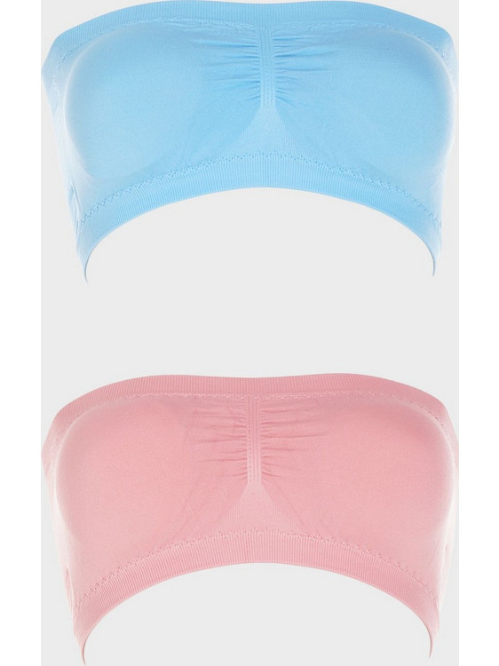 Gsecret Σουτιέν Strapless με Αφαιρούμενη Ενίσχυση χωρίς Μπανέλα Γαλάζιο Κοραλί 2P3323-39184