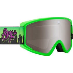 SPY Crusher Elite Eco Μάσκα Σκι & Snowboard Παιδική Πράσινη με Φιμέ Φακό Aσημί