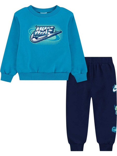 Nike Παιδικό Σετ Φόρμας Τιρκουάζ Navy Μπλε 86P205-U90