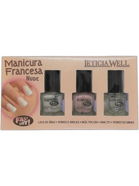 Leticia Well French Manicure Set Nude Dry Fast Σετ Βερνίκια Νυχιών Quick Dry