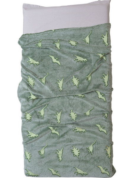 Viopros Δεινόσαυρος Κουβέρτα Κούνιας Fleece 100x150 Πράσινη