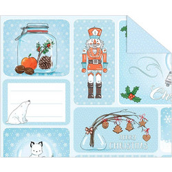 Ursus Winter Christmas Χαρτόνι Κολάζ Γαλάζιο 50x68cm 10τμχ 187115001