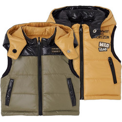 Boboli Αμάνικο Παιδικό Μπουφάν Χειμωνιάτικο Puffer Χακί Κίτρινο 544160-1230