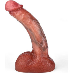 FAAK Ralf Ρεαλιστικό Dildo με Βεντούζα & Όρχεις 20cm Καφέ