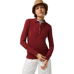 Lacoste Γυναικεία Μπλούζα Polo Μπορντό PF5464