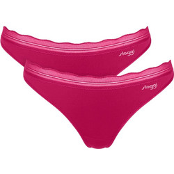 Sloggi Go Blush Γυναικεία String με Δαντέλα Φούξια 2Pack 10228606-00NW