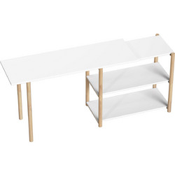 HOMCOM Γραφείο Υπολογιστή Ξύλινο 148x40x68cm 836-692V00WT