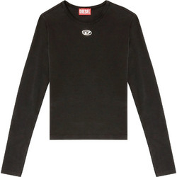 Diesel Γυναικείο Χειμερινό Crop Top Βαμβακερό Μαύρο A199160AHQH-900